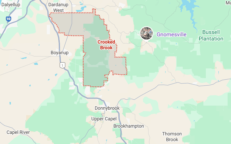 Map of Crooked Brook